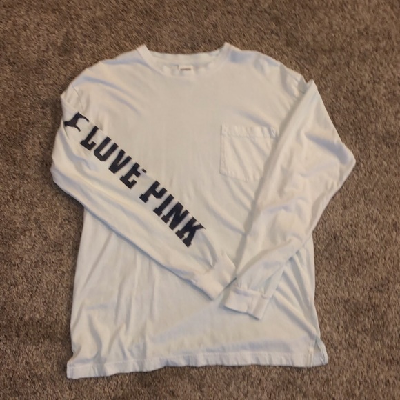 PINK Victoria's Secret Tops - 🌸PINK light blue long sleeve